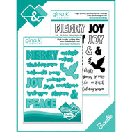 Gina K Designs - Bold Holiday Sentiments - Stamp Set and Die Set Bundle
