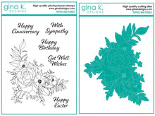 Load image into Gallery viewer, Gina K Designs - Poppies and Peonies - Stamp Set and Die Set Bundle
