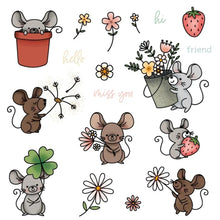 Load image into Gallery viewer, Honey Bee Stamps - Sweet Spring Mice - Stamp Set and Die Set Bundle
