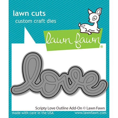 Lawn Fawn - Lawn Cuts - Dies - Scripty Love Outline Add-On
