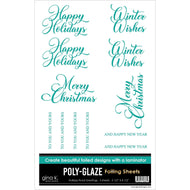 Gina K Designs - Poly-Glaze Foiling Sheets - Holiday Floral Greetings