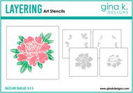 Gina K Designs - Stencil - Dazzling Dahlia