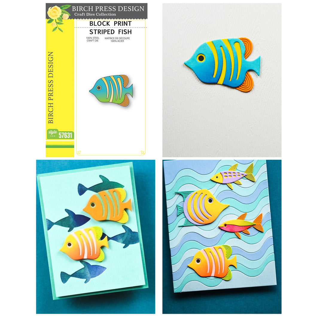 Birch Press Design - Block Print - Striped Fish - Style 57631
