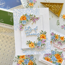 Load image into Gallery viewer, Pinkfresh Studio - Cozy Blooms - Stamps, Dies, Stencils and Press Plates Bundle
