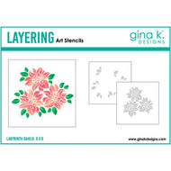 Gina K Designs - Stencil - Labyrinth Dahlia