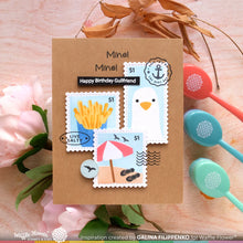 Load image into Gallery viewer, Waffle Flower - Postage Collage Beach Days Stencil
