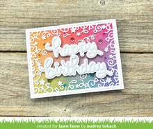 Load image into Gallery viewer, Lawn Fawn - Lawn Cuts - Dies - Scripty Birthday Outline Add-On
