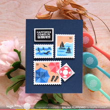 Load image into Gallery viewer, Waffle Flower - Postage Collage Beach Days Stencil
