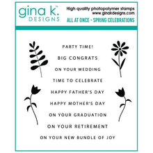 Load image into Gallery viewer, Gina K Designs - All At Once - Spring Celebrations - Stamp Set and Die Set Bundle
