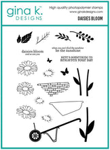 Load image into Gallery viewer, Gina K Designs - Daisies Bloom - Stamp Set, Die Set and Stencil Bundle
