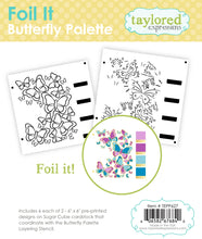 Load image into Gallery viewer, Taylored Expressions - Butterfly Palette - Foil It and Layering Stencil Bundle
