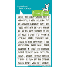 Load image into Gallery viewer, Lawn Fawn - Clear Photopolymer Stamps - Henry’s Build-A-Sentiment: Birthday
