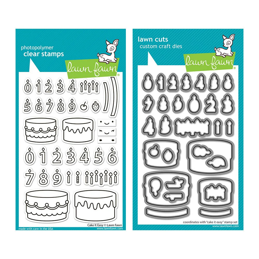 Lawn Fawn - Cake It Easy - Stamp and Die Bundle