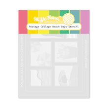 Load image into Gallery viewer, Waffle Flower - Postage Collage Beach Days Stencil
