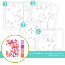Load image into Gallery viewer, Taylored Expressions - Butterfly Palette - Foil It and Layering Stencil Bundle
