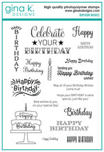 Load image into Gallery viewer, Gina K Designs - Birthday Wishes - Stamp Set and Die Set Bundle
