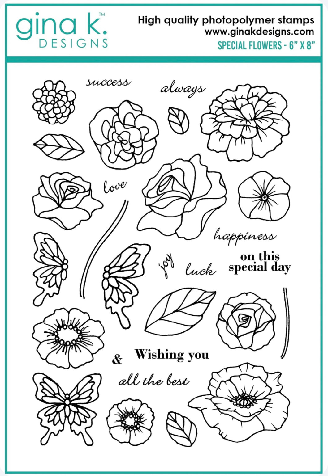 Gina K Designs - Special Flowers Stamp Set