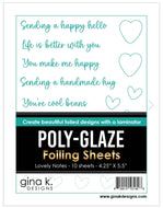 Gina K Designs - Poly-Glaze Foiling Sheets - Lovely Notes