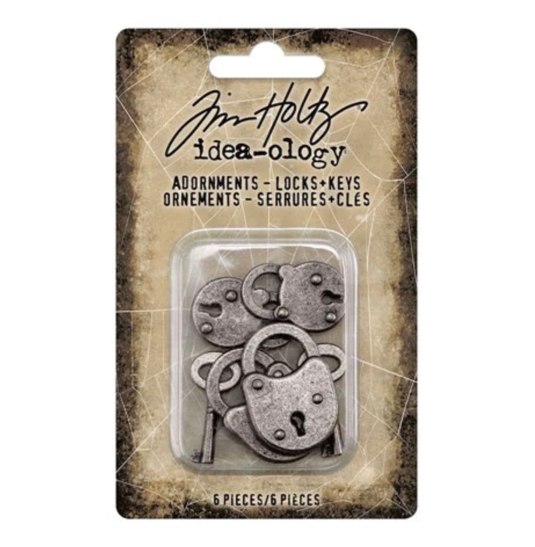 Tim Holtz - Idea-ology - Adornments-Locks + Keys