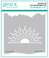 Gina K Designs - Stencil - Sea, Sun and Sky