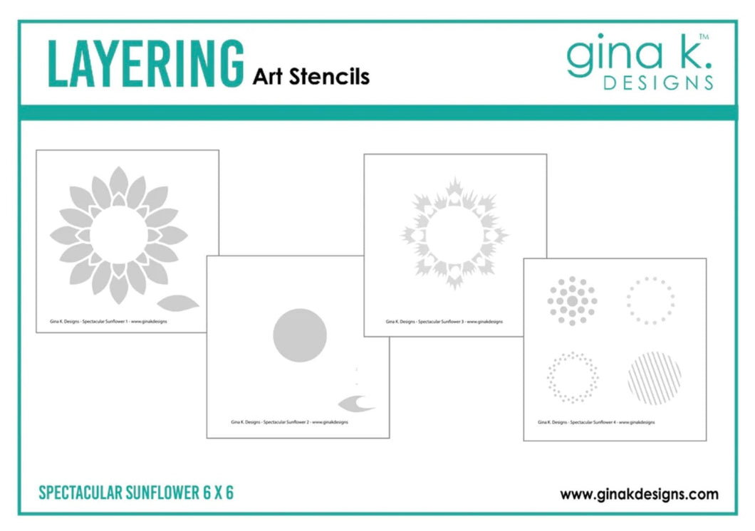 Gina K Designs - Spectacular Sunflowers Layering Stencils