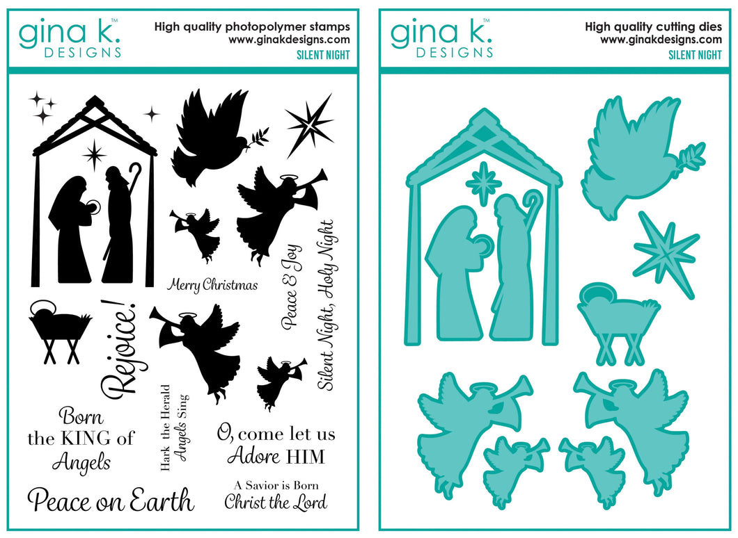 Gina K Designs - Silent Night - Stamp Set and Die Set Bundle