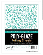 Gina K Designs - Poly-Glaze Foiling Sheets - Petite Floruish