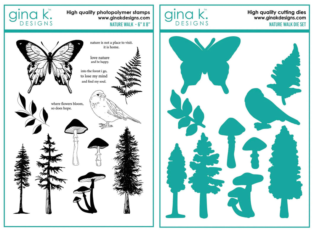 Gina K Designs - Nature Walk - Stamp Set and Die Set Bundle
