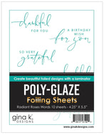 Gina K Designs - Poly-Glaze Foiling Sheets - Radiant Roses
