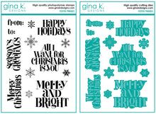 Load image into Gallery viewer, Gina K Designs - Festive Phrases - Stamp Set and Die Set Bundle
