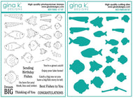 Gina K Designs - Best Fishes - Stamp Set and Die Set Bundle