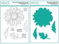 Gina K Designs - Divine Daisy - Stamp Set and Die Set Bundle