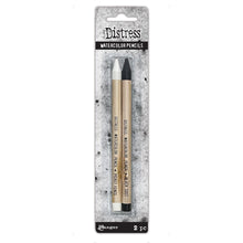 Load image into Gallery viewer, Tim Holtz - Distress Watercolor Pencil 2/pack - Picket Fence &amp; Black Soot
