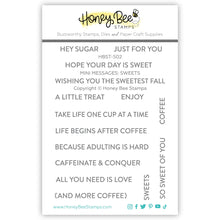 Load image into Gallery viewer, Honey Bee Stamps - Mini Messages: Sweets Stamp Set
