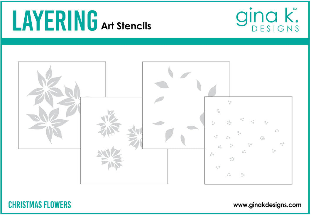 Gina K Designs - Christmas Flower Layering Stencils