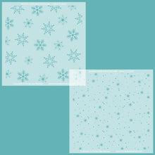 Load image into Gallery viewer, Honey Bee Stamps - Snowflakes Background - Set of 2 Layering Stencils
