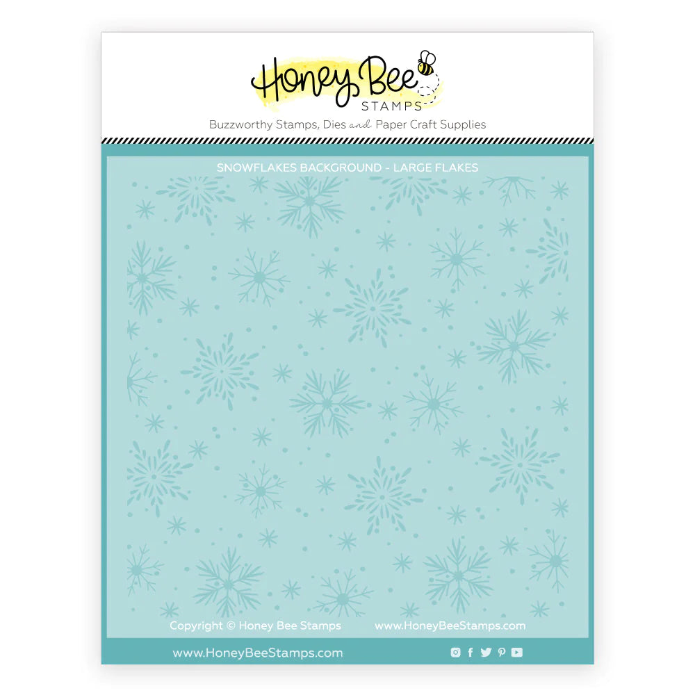 Honey Bee Stamps - Snowflakes Background - Set of 2 Layering Stencils