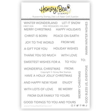 Load image into Gallery viewer, Honey Bee Stamps - Mini Messages: Holiday Stamp Set
