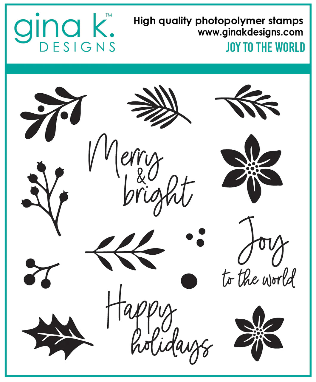 Gina K Designs - Joy to the World Stamp Set