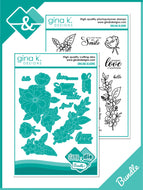 Gina K Designs - Smiling Blooms - Stamp Set and Die Set Bundle