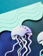 Load image into Gallery viewer, Birch Press Design - Block Print - Floating Jellyfish Fish - Style 57629
