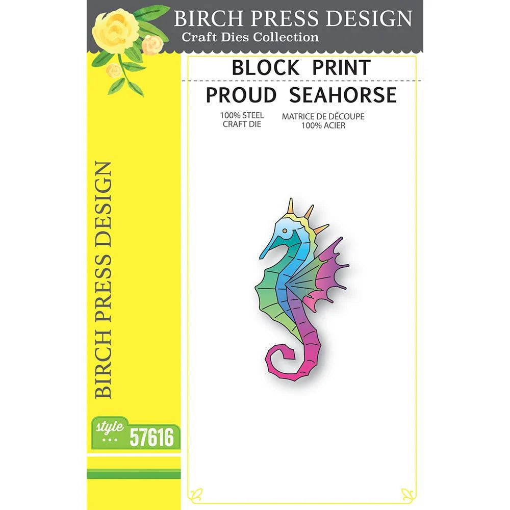 Birch Press Design - Block Print - Proud Seahorse - 57616