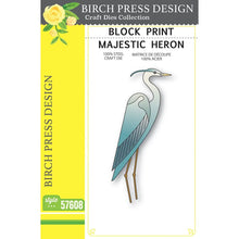 Load image into Gallery viewer, Birch Press Design - Block Print Majestic Heron - Style 57608
