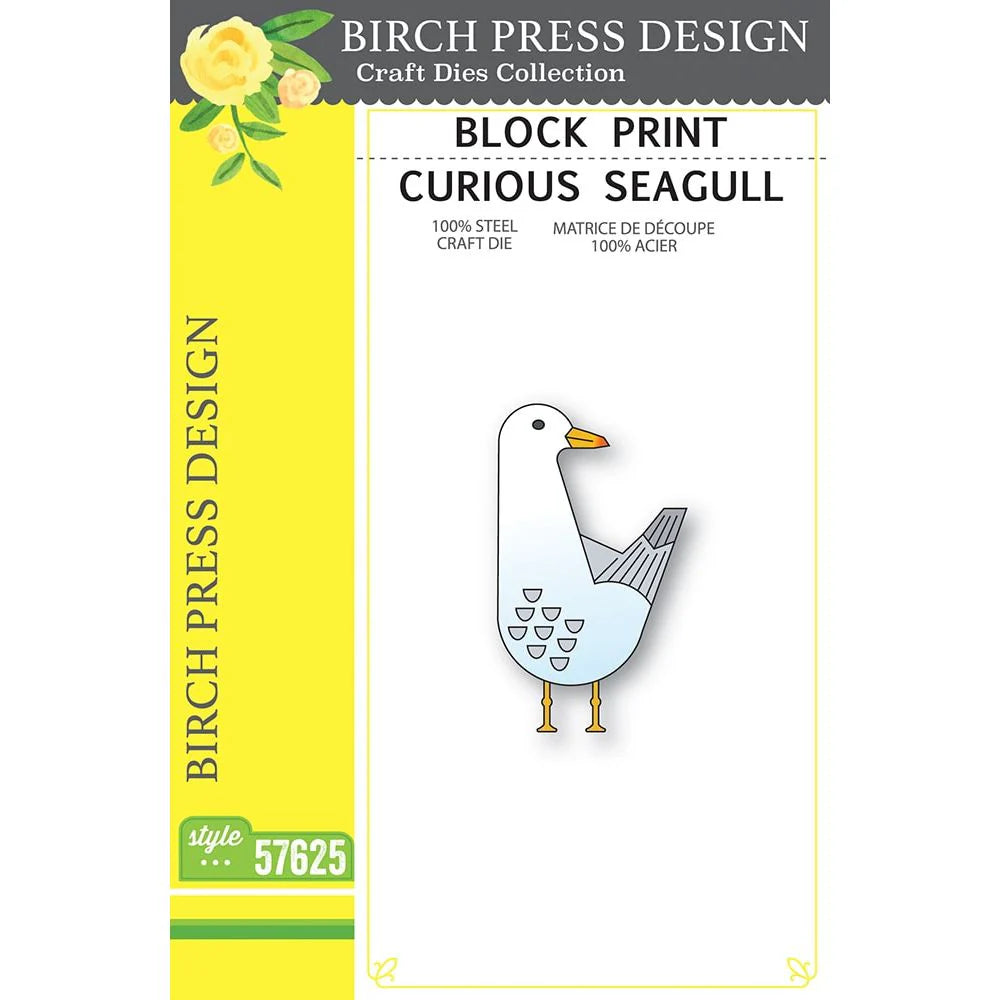 Birch Press Design - Block Print Curious Seagull - Style 57625