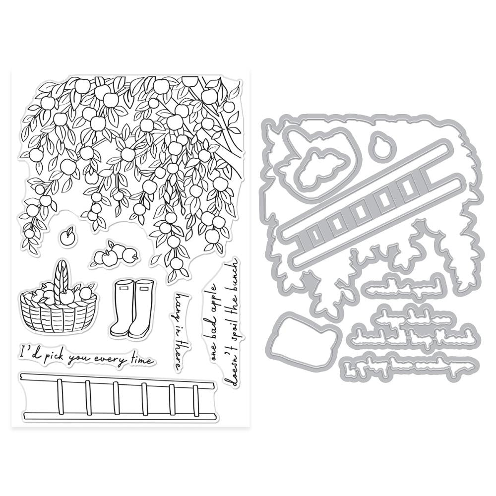 Hero Arts Stamp and Cut - In the Orchard - Stamp Set and Die Set Bundle