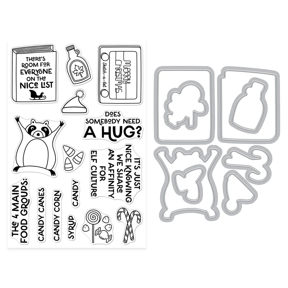 Hero Arts Stamp and Cut - Elf Culture - Stamp Set and Die Set Bundle