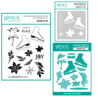 Gina K Designs - Season of Joy - Stamp Set, Die Set and Stencil Bundle