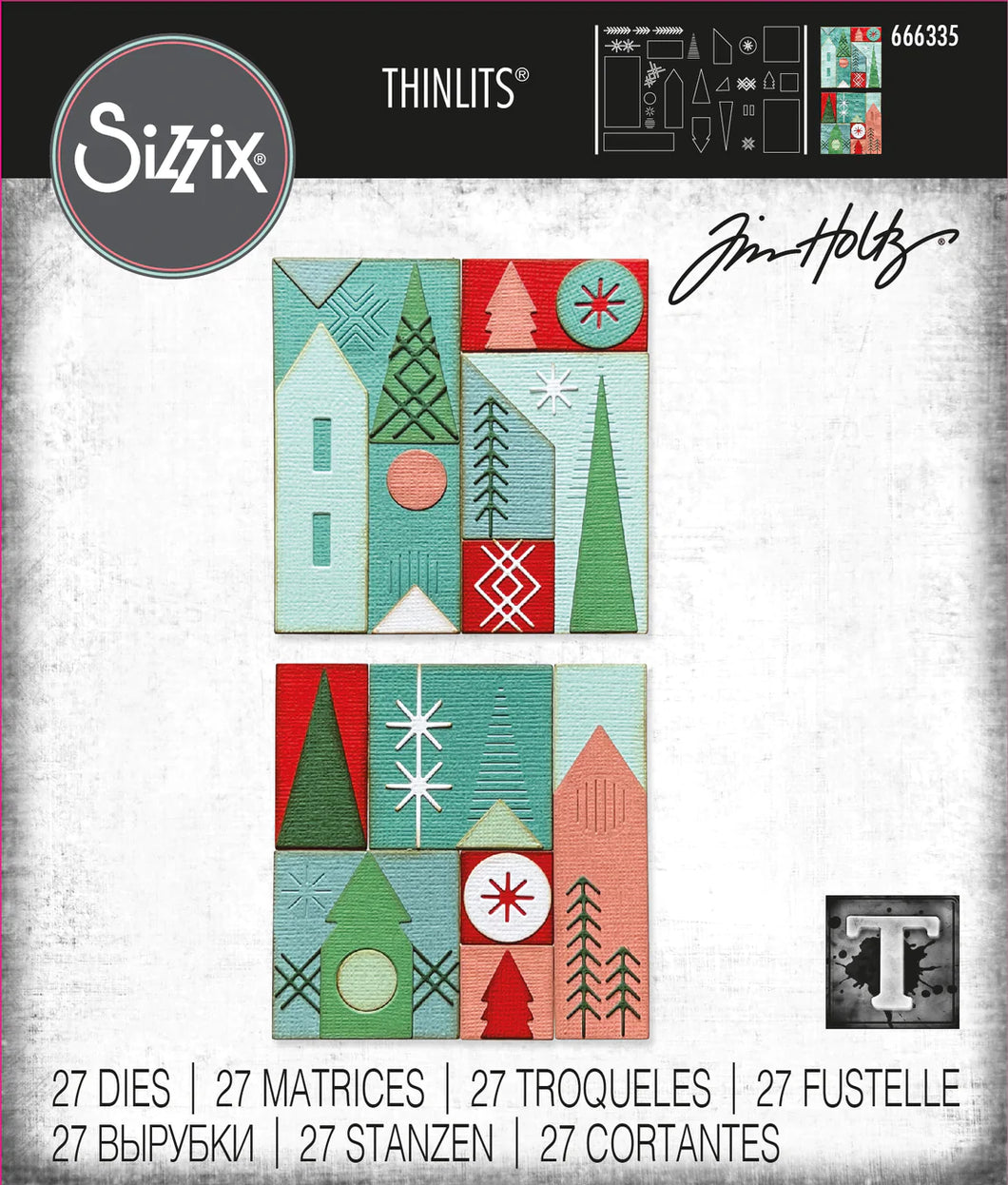Sizzix - Tim Holtz - Thinlits Die - Holiday Blocks