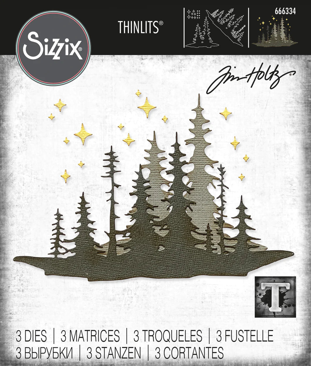 Sizzix - Tim Holtz - Thinlits Die -  Forest Shadows
