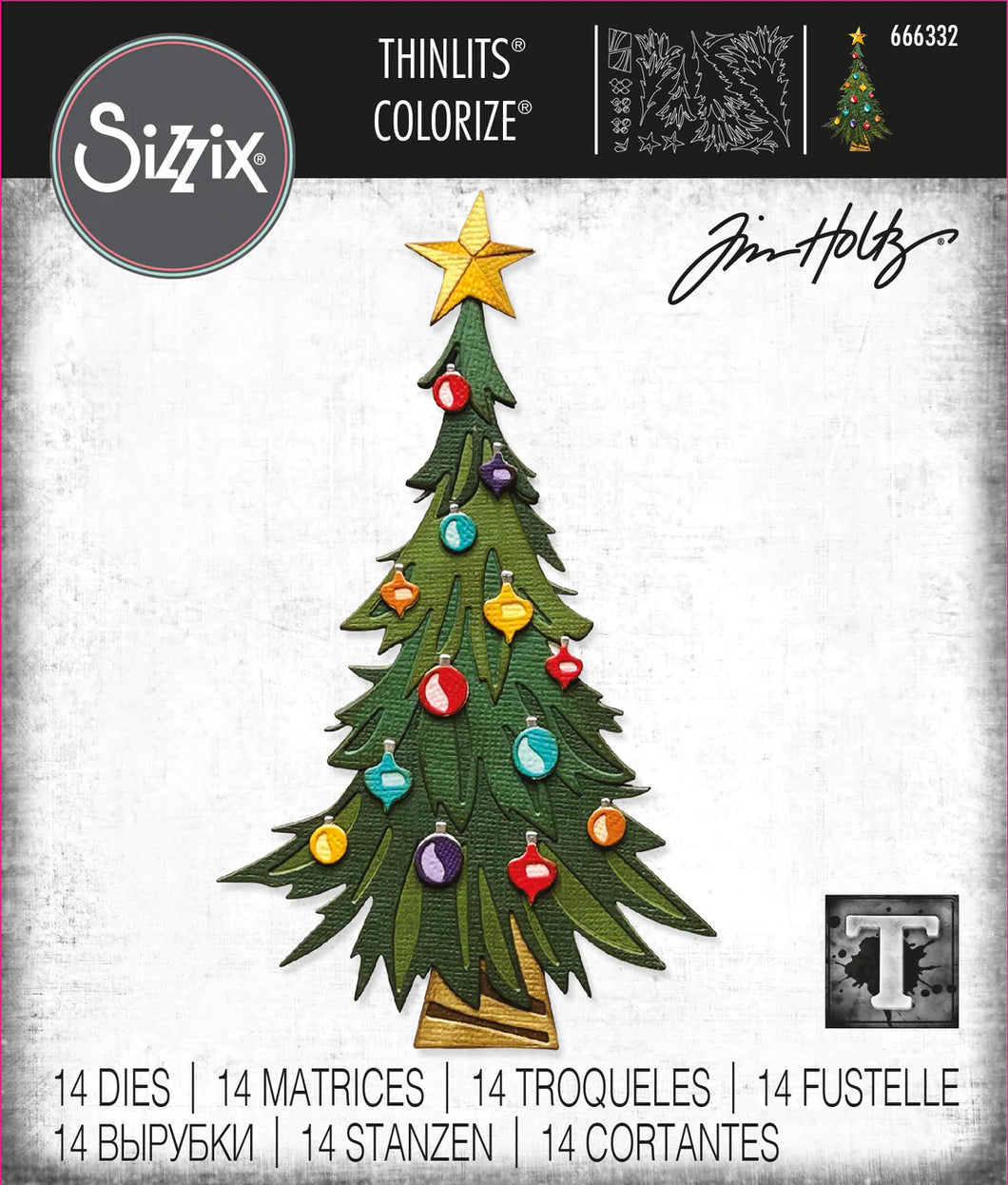 Sizzix - Tim Holtz - Thinlits Dies - Trim A Tree Colorize